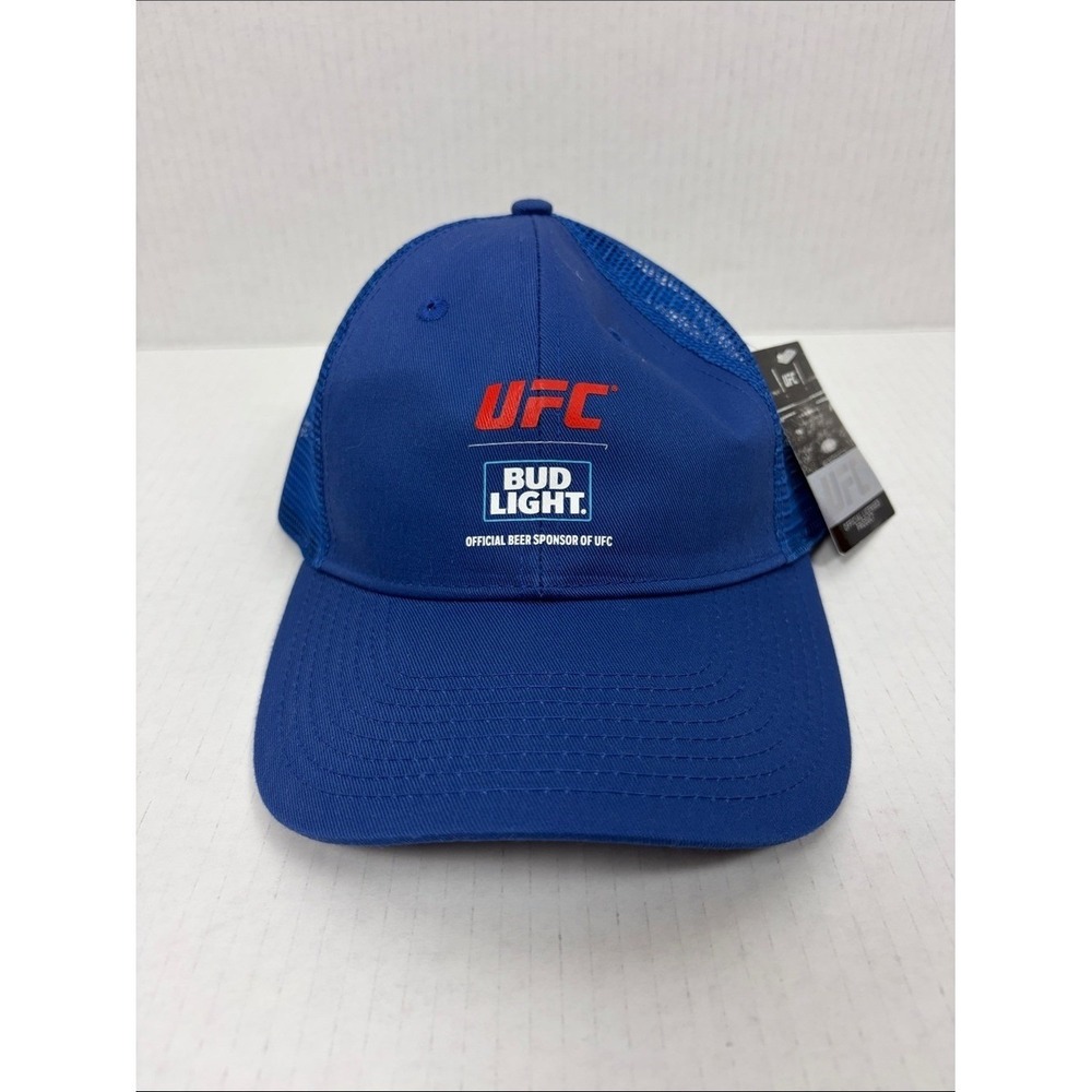 UFC Bud Light Official Beer‎ Sponsor Trucker Hat Blue Snapback NWT